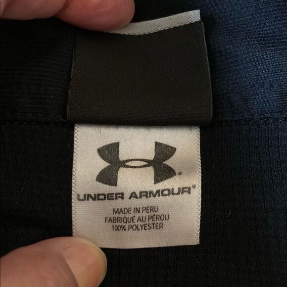 UNDER ARMOUR Black Silver Trim Golf Tennis Polo shirt Mens XXL - Picture 14 of 16